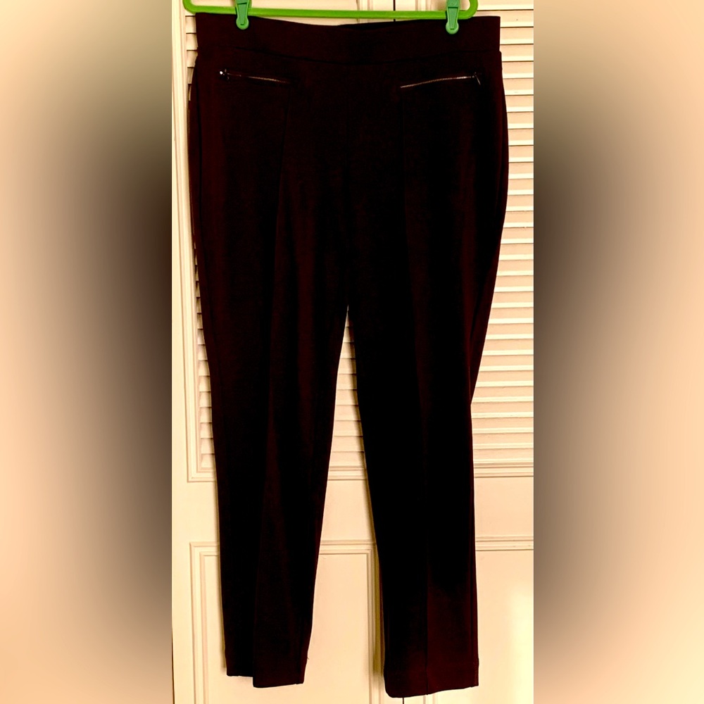 Rafaella Brown Stretch Pants - Size 16